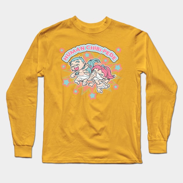 Human Chibipede Long Sleeve T-Shirt by Serkworks